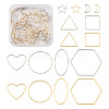  Jewelry 40Pcs 16 Style Alloy Linking Rings FIND-PJ0001-27-1