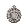 304 Stainless Steel Pendant Cabochon Settings STAS-G344-09P-1