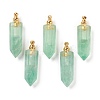 Faceted Natural Fluorite Pointed Pendants G-H252-F02-1