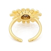 Brass Micro Pave Cubic Zirconia Cuff Rings RJEW-U030-03G-02-3