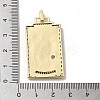 Brass Micro Pave Cubic Zirconia Pendants with Enamel KK-H458-03G-11-3
