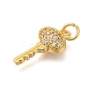 Rack Plating Brass Micro Pave Cubic Zirconia Pendants ZIRC-F142-12C-G-2