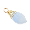 Imitation Jade Glass Pendants PALLOY-JF05025-02-4