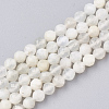 Natural White Moonstone Beads Strands G-T107-13-1