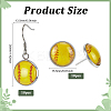 10 Pairs 2 Styles Baseball Stainless Steel Glass Dangle Earring & Stud Earring Sets EJEW-ME0001-17-2