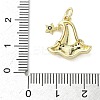 Halloween Themed Brass Micro Pave Black Cubic Zirconia Enamel Pendants LS-KK-L248-02G-3