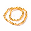 Transparent Electroplate Glass Beads Strands GLAA-E036-01-M-4