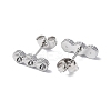 Non-Tarnish 304 Stainless Steel Stud Earring Findings STAS-F286-08P-2