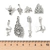 40Pcs 8 Styles Tibetan Style Alloy Pendants TIBEP-FP0001-17-2
