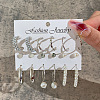 Alloy & Plastic Pearl Earring Sets WG17A46-29-1