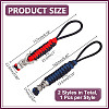 2Pcs 2 Styles Handmade Nylon Parachute Cord Pendant Decorations for Men KEYC-HY0001-30-2