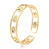 Colorful Cubic Zirconia Cuff Bangle BJEW-D058-03A-G-02-3
