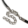 Waxed Cord Necklaces NJEW-P310-08P-01-3