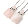 Openable Natural & Synthetic Mixed Stone Perfume Bottle Pendant Necklaces for Women NJEW-F296-01P-2