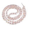 Electroplate Opaque Solid Color Glass Beads Strands EGLA-N002-25-B06-2