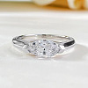 Alloy with Clear Cubic Zirconia Finger Rings FS-WGD7F1A-08-1