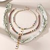 Zinc Alloy Enamel Rectangle Pendant 3 Layer Necklaces FS-WG84DD6-02-1