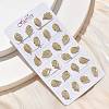 Brass Micro Pave Clear Cubic Zirconia Stud Earrings EJEW-D305-16G-2