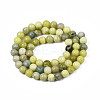 Natural Yellow Mustard Jasper Beads Strands X-G-Q462-6mm-39-3