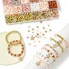 Bohemian Style DIY Disc/Flat Round Handmade Polymer Clay & CCB Plastic Beads & Alloy Enamel Pendant Jewelry Making Kits DIY-FS0007-75-3