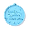 Christmas Ball with Truck Pendant Silicone Molds DIY-K051-23-1