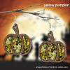 Thanksgiving Day Pumpkin Acrylic & Wood Dangle Earrings FS-WG00641-04-1