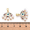 Brass Micro Pave Cubic Zirconia Pendants ZIRC-OY001-64G-3
