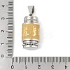 Buddhist Healing Prayer Wheel 304 Stainless Steel Pendants STAS-F168-67B-PG-3