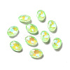 Mocha Fluorescent Style Glass Rhinestone Cabochons GGLA-M005-01A-214MK-1