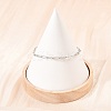 201 Stainless Steel Paperclip Chains Bracelets for Women BJEW-G767-01E-P-2