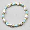 Plastic Pearl Beaded Stretch Bracelets for Women BJEW-WH0016-69C-1