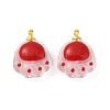 Transparent Resin Pendants FIND-R147-02G-1