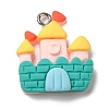 Autumn Theme Opaque Resin Pendants RESI-L038-03P-02-1