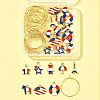 Independence Day DIY Wine Glass Charms  Making Kits DIY-FS0009-55-7