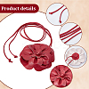 PU Leather Flower Knot Tie Waist Belts AJEW-GF0014-11B-6