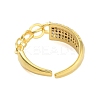 Clear Cubic Zirconia Open Cuff Rings RJEW-L120-006G-3