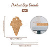 4Pcs Cork Pendant Decoration KEYC-PB0001-02B-4