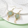 Natural Green Aventurine Dangle Earrings EJEW-JE05499-03-2