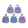 Rainbow Color Alloy Pendants PALLOY-S180-260-NR-1