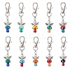 10Pcs Mushroom Angel Glass Pearl & Lampwork Pendant Decorations HJEW-MZ00232-1