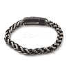 304 Stainless Steel Wheat Chains Bracelets for Women Men BJEW-A031-04D-AS-2