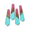 Opaque Resin & Walnut Wood Pendants RESI-D060-B-02-1
