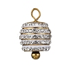 304 Stainless Steel Crystal Rhinestone Pendants STAS-H235-12G-1