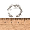 Brass Micro Pave Cubic Zirconia Cuff Rings for Women RJEW-Q008-01P-02-3