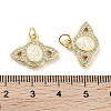 Brass Micro Pave Clear Cubic Zirconia Pendants KK-L213-037G-3