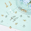 24Pcs 2 Colors Brass Pentagram Screw Clip-on Earring Findings EJEW-SP0001-12-3