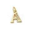 Brass Micro Pave Cubic Zirconia Charms KK-I382-03G-2