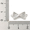 Brass Micro Pave Clear Cubic Zirconia Connector Charms KK-P275-36B-P-3