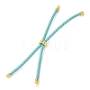 Adjustable Round Braided Microfiber Leather Cord Bracelet Making KK-CBAC260-01G-22-2