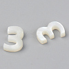 Natural White Shell Mother of Pearl Shell Charms SSHEL-R048-004-03-2